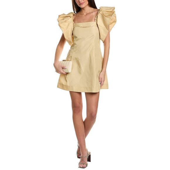 3.1 Phillip Lim Womens  Puff Sleeve Mini Dress, Brown - Picture 1 of 3